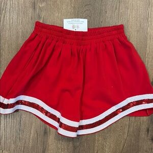 NWT Peach Love California Red Sequin Trim Shorts